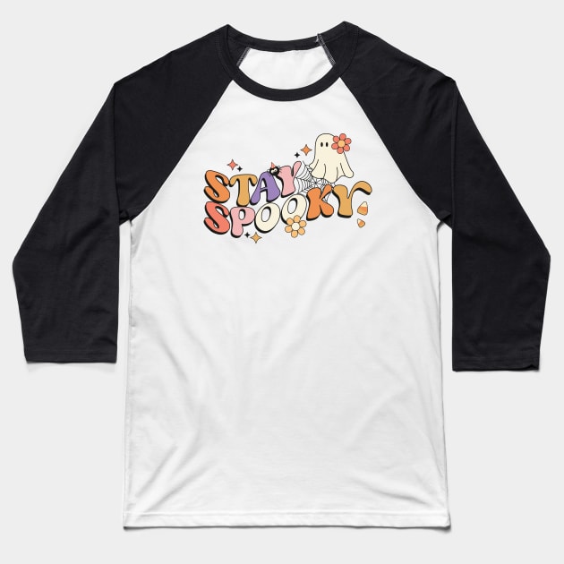 Stay Spooky Baseball T-Shirt by LMW Art